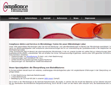 Tablet Screenshot of compliance-microbiology.de